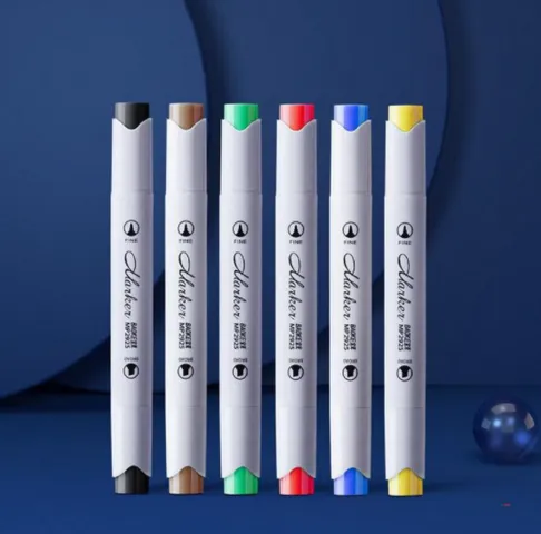 Bút Lông Màu Hai Đầu Marker Baoke MP2925 - Bút Vẽ Tô Màu An Toàn, Thiết Kế Đẹp Cho Nghệ Sĩ Và Học Sinh, Bộ 12-24 Màu Sắc Tươi Sáng