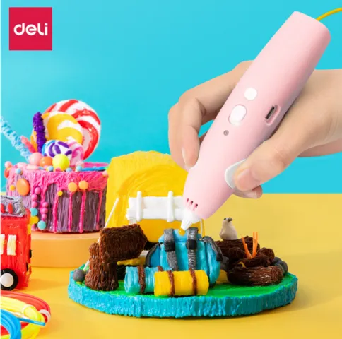 Bút Vẽ 3D Deli 74860 - Bút Tạo Hình 3 Chiều Nhiều Màu Chuyên Dụng Cho Trẻ Em, An Toàn Và Đơn Giản Sử Dụng