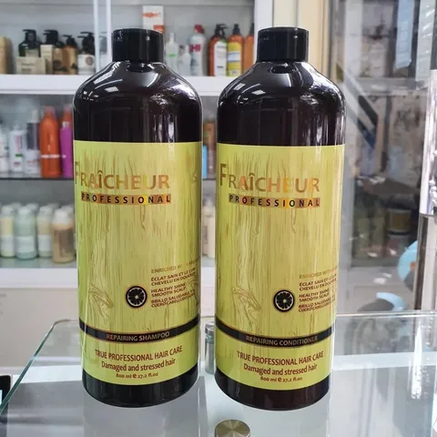 Cặp Dầu Gội Xả Phục Hồi Fraicheur Repairing 500ml - Giải Pháp Chăm Sóc Tóc Hư Tổn, Ngăn Gãy Rụng Với Tinh Dầu Argan và Jojoba