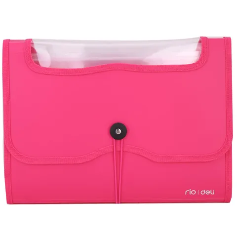 Cặp Tài Liệu A4 7P Deli E38127 - Cặp Đựng Tài Liệu Đàn Hồi, 7 Túi Trữ Giấy Tờ Tiện Dụng, Quản Lý Tài Liệu Dễ Dàng