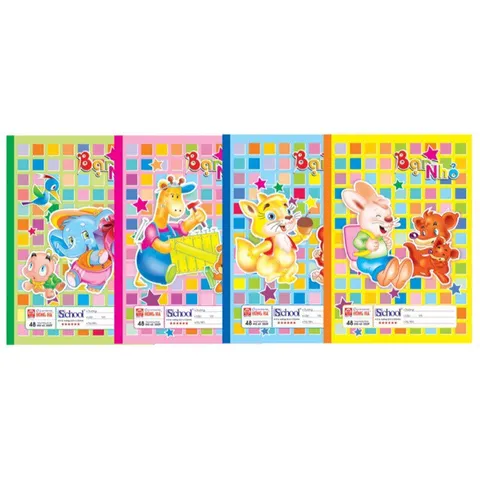 Combo 10 Vở 4 Ô Ly Pokemon Hồng Hà 0509 - 48 Trang Chất Lượng Dày Dặn Cho Học Sinh Tiểu Học