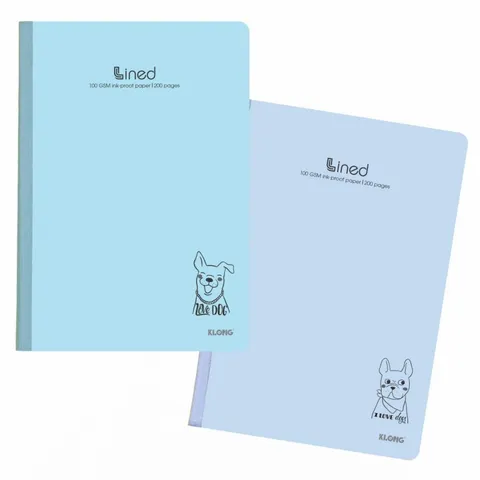 Combo 5 Vở Kẻ Ngang Klong Lined 120 Trang Chất Lượng Cao, Giấy 100g/m2, Thân Thiện Với Mắt, Nền Pastel Xinh Xắn