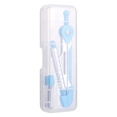 Compa Học Sinh Deli E8616 - Bộ Compa Kim Loại Bền Bỉ Có Nắp Bảo Vệ, Độ Chính Xác Cao, Ideal Cho Học Tập và Vẽ Nghe Nghệ