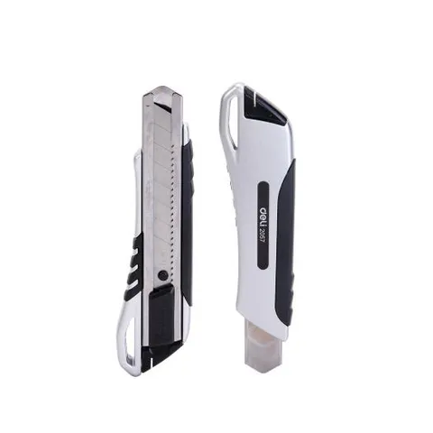 Dao Rọc Giấy Deli E2057 - 8 Lưỡi Tách Rời, Thép Hợp Kim SK5, Thiết Kế Thời Trang, Dụng Cụ Văn Phòng Tiện Lợi