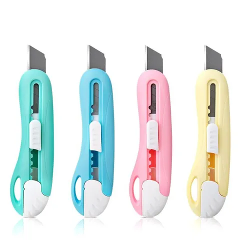 Dao Rọc Giấy Mini Deli 55mm 2024 - Thép SK5 Sắc Bén, Thiết Kế Bỏ Túi, Nhiều Màu Sắc Thời Thượng, Dụng Cụ Tiện Lợi
