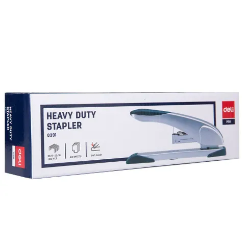 Dập ghim Deli cỡ lớn E0391 - Dùng cho 60 trang, thiết kế tiện lợi, cán cầm dài, chắc chắn - Dụng cụ văn phòng lý tưởng