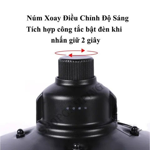 Đèn Cổ Vintage L.Lauka Dã Ngoại - Đèn Cắm Trại Sạc USB 2000mAh Thời Gian Sáng 60 Giờ với 3 Chế Độ Sáng