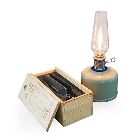 Đèn Gas Cắm Trại Campingmoon T1 - Đèn Du Lịch Thiết Kế Lồng Nến, Ánh Sáng Dịu Dàng, Dùng Khí Đốt Cho Bầu Không Khí Thoải Mái