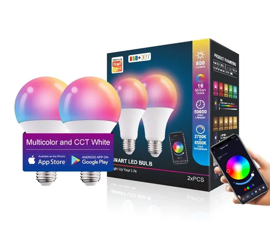 Đèn LED Tròn RGB 16 Triệu Màu Tuya - Điều Khiển Từ Xa Qua Ứng Dụng, Nhấp Nháy Theo Nhạc, Tiết Kiệm Năng Lượng, 10W
