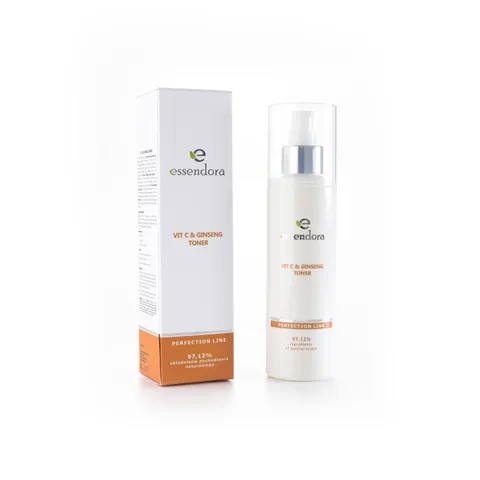 Essendora Toner Vitamin C & Nhân Sâm - Nước Hoa Hồng Dưỡng Sáng Mịn Da, Chống Lão Hóa Từ Thiên Nhiên, 200ml