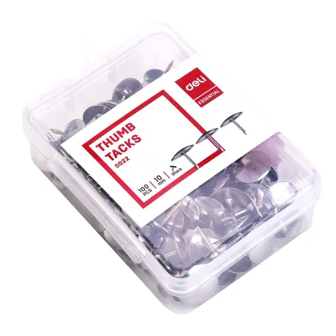 Ghim Cài Đóng Túi 3 Deli 10mm - Bộ 2 Hộp E0022 Chịu Lực Tốt, Đầu Ghim Sắc Nhọn, Đẹp và Tiện Dụng cho Tường và Gỗ Mềm