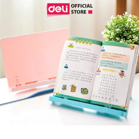 Giá đỡ sách để bàn Deli 70530 cho bé - Giúp đọc dễ dàng, chống cận thị, tiết kiệm không gian học tập, thích hợp cho trẻ em.