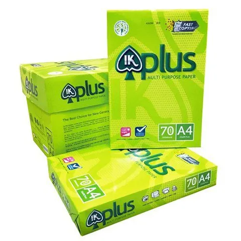 Giấy A4 IK Plus Định Lượng 70gsm - Giấy In và Photo Chất Lượng Cao, Tệp 500 Tờ, Thân Thiện Môi Trường