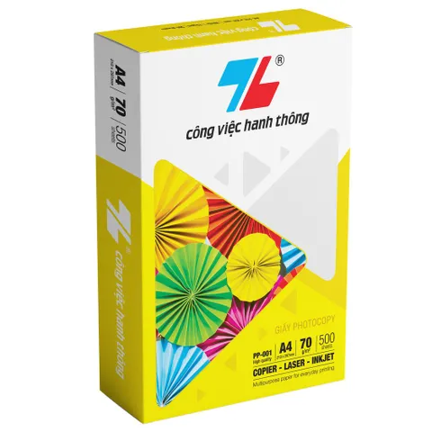 Giấy A4 Thiên Long 70 gsm - Giấy Văn Phòng Chất Lượng Cao, Mặt Nhẵn, Mau Khô Mực, Đóng Gói 500 Tờ