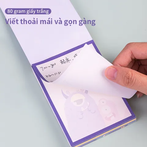 Giấy Note Ghi Chú Hoạt Hình Deli x Little Hungry Devil 21720 - Thiết Kế Dễ Thương, Chống Nước, Tiện Dụng Cho Mọi Nhu Cầu