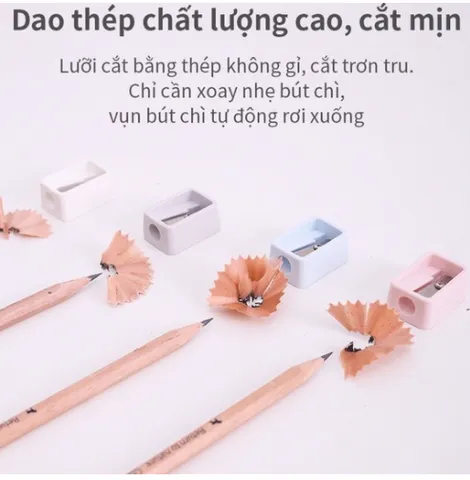 Gọt Bút Chì Mini Deli E0594 Nhiều Màu - Thiết Kế Nhỏ Gọn, Lưỡi Cắt Sắc, Dễ Dàng Mang Theo cho Học Sinh và Văn Phòng