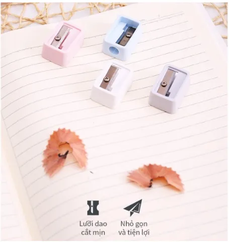 Gọt Bút Chì Mini Deli E0594 Nhiều Màu - Thiết Kế Nhỏ Gọn, Lưỡi Cắt Sắc, Dễ Dàng Mang Theo cho Học Sinh và Văn Phòng