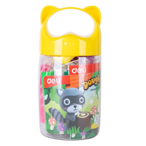 Hộp đất nặn Deli 12/24 màu ED75246/ED75286 kèm khuôn - Đồ thủ công an toàn cho trẻ nhỏ, kích thích sáng tạo và phát triển nghệ thuật.