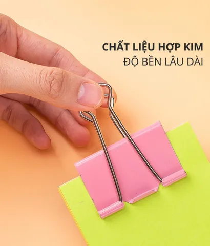 Kẹp bướm Deli E8553A hộp 24 chiếc - Kẹp giấy bền bỉ, chắc chắn, nhiều màu sắc cho văn phòng và học tập
