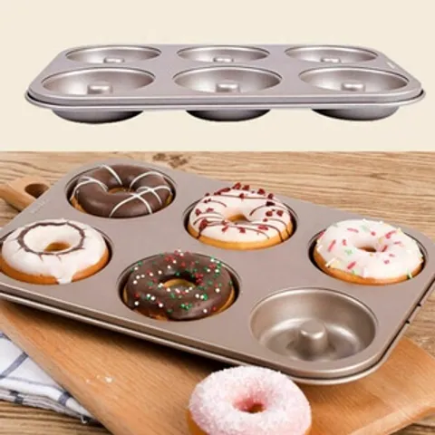 Khay Nướng 6 Bánh Donut UniBaker MB820 - Chất Liệu Thép Không Gỉ, Thiết Kế Hiện Đại, Dành Cho Gia Đình và Tiệm Bánh