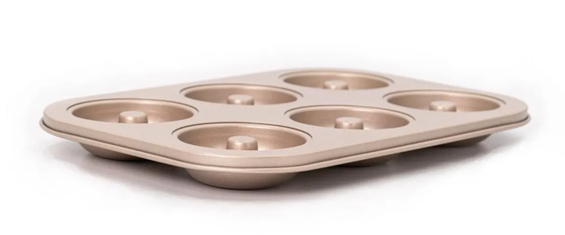 Khay Nướng 6 Bánh Donut UniBaker MB820 - Chất Liệu Thép Không Gỉ, Thiết Kế Hiện Đại, Dành Cho Gia Đình và Tiệm Bánh