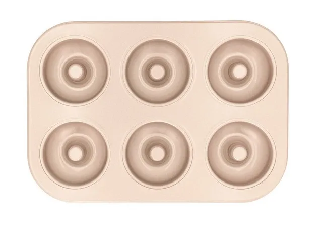 Khay Nướng 6 Bánh Donut UniBaker MB820 - Chất Liệu Thép Không Gỉ, Thiết Kế Hiện Đại, Dành Cho Gia Đình và Tiệm Bánh
