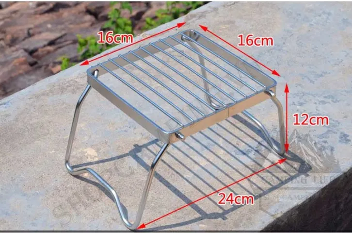 Kiềng Bếp Cắm Trại Inox 304 Gấp Gọn - Đồ Dùng Dã Ngoại Tiện Lợi Cho Chuyến Đi Cắm Trại, Leo Núi