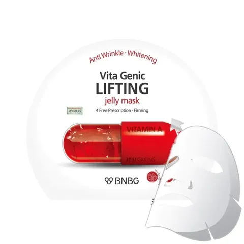 Mặt Nạ BNBG Vitamin A 20.000ppm - Hỗ Trợ Nâng Cơ, Trẻ Hóa Da Từ Cây Xương Rồng Jeju - Giúp Da Sáng Hồng Tự Nhiên, 10 Miếng