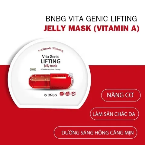 Mặt Nạ BNBG Vitamin A 20.000ppm - Hỗ Trợ Nâng Cơ, Trẻ Hóa Da Từ Cây Xương Rồng Jeju - Giúp Da Sáng Hồng Tự Nhiên, 10 Miếng