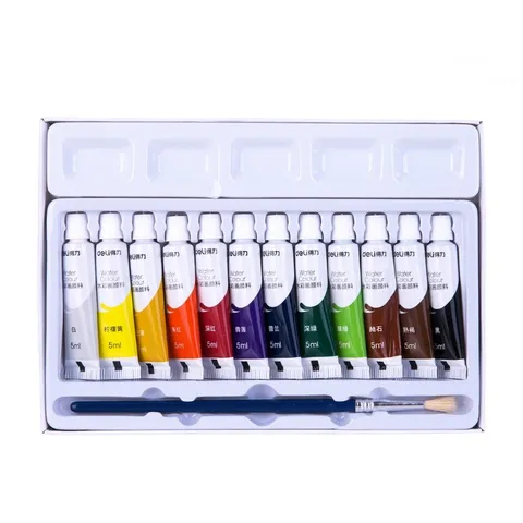 Màu Nước Dạng Tuýp 5ml Deli 73859/73860/73861 - Bộ Màu Tươi Sáng Dành Cho Người Mới Bắt Đầu Và Nghệ Sĩ Chuyên Nghiệp