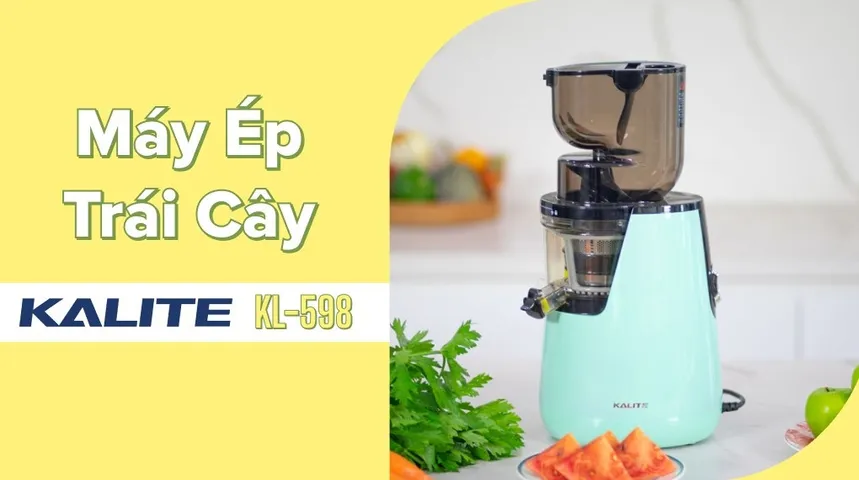 Máy Ép Chậm Kalite KL-598 - Ép Trái Cây Tối Ưu 400W, Thiết Kế Bền Bỉ, Dinh Dưỡng Tối Đa - Phù Hợp Gia Đình và Spa