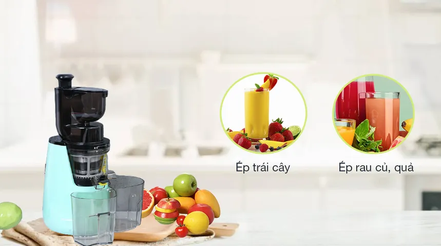 Máy Ép Chậm Kalite KL-598 - Ép Trái Cây Tối Ưu 400W, Thiết Kế Bền Bỉ, Dinh Dưỡng Tối Đa - Phù Hợp Gia Đình và Spa
