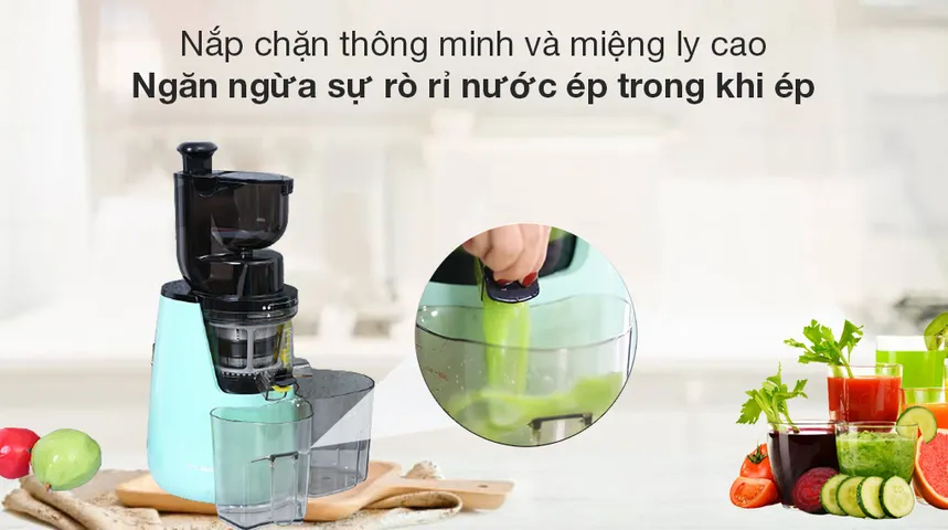 Máy Ép Chậm Kalite KL-598 - Ép Trái Cây Tối Ưu 400W, Thiết Kế Bền Bỉ, Dinh Dưỡng Tối Đa - Phù Hợp Gia Đình và Spa