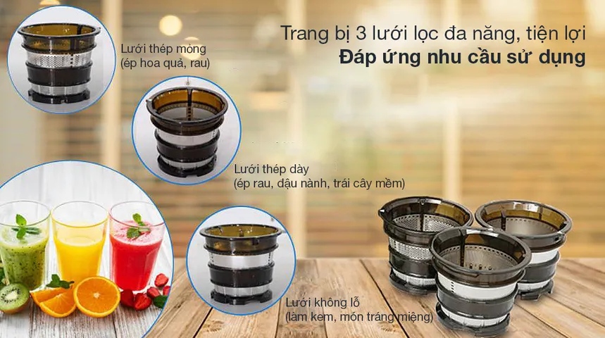 Máy Ép Chậm Kalite KL-598 - Ép Trái Cây Tối Ưu 400W, Thiết Kế Bền Bỉ, Dinh Dưỡng Tối Đa - Phù Hợp Gia Đình và Spa