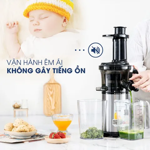 Máy Ép Chậm Mini Kalite KL-531 - Công Nghệ Ép Thông Minh Giúp Giữ Lại Dưỡng Chất, Thiết Kế Nhỏ Gọn, 200W, Hàng Chính Hãng