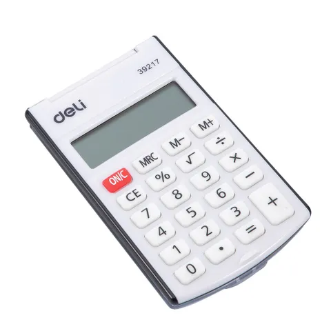 Máy Tính Cầm Tay Deli E39217 - Màn Hình LCD, Nút Bấm Nhựa Chất Lượng, Pin & Năng Lượng Mặt Trời, Tiện Dụng Cho Học Sinh & Công Việc