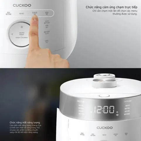 Nồi cơm điện cao tần Cuckoo CRP-LHTR0610FW 1.08L - Nấu cơm thông minh, tiết kiệm điện, thiết kế sang trọng cho 2-6 người dùng