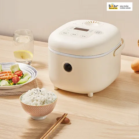 Nồi Cơm Điện Thông Minh Bear SUBE015 (DFB-B20A1) 2L - 8 Chế Độ Nấu Đa Năng, Thiết Kế Nhỏ Gọn, Hiện Đại cho Gia Đình 3-4 Người