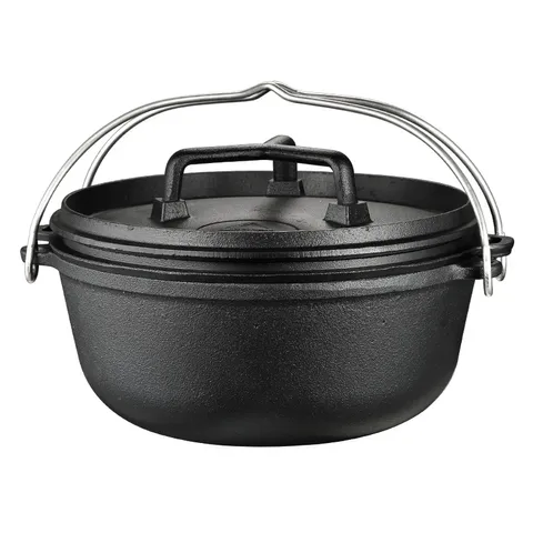 Nồi Gang Dã Ngoại Đa Năng Campingmoon D0-28 - Dùng Để Nướng, Ninh, Hấp, Tiện Lợi Cho Cắm Trại, Du Lịch, và Thăm Quan Ngoài Trời