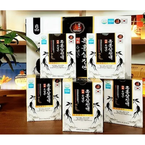 Nước Tinh Chất Hắc Hồng Sâm Hàn Quốc Hộp 30 Gói - Tăng Cường Sức Khỏe, Bổ Máu, Hỗ Trợ Miễn Dịch, Quà Tặng Ý Nghĩa