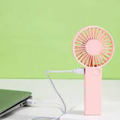 Quạt Cầm Tay Mini Deli 85801 - Quạt Sạc USB Nhanh Chóng, Thiết Kế Nhỏ Gọn, Dễ Dàng Mang Đi - Màu Hồng và Trắng