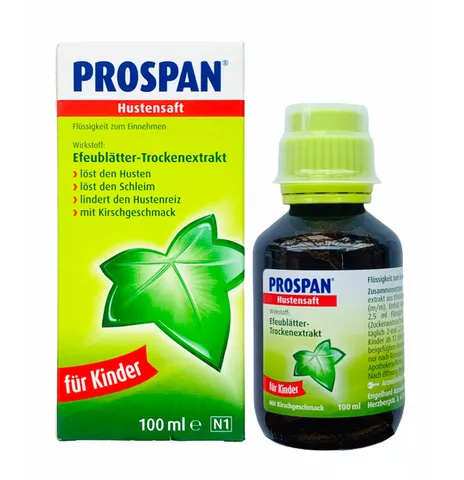 Siro Ho Prospan Đức 100ml - Giải pháp giảm ho cho trẻ từ 1 tháng, hỗ trợ viêm đường hô hấp, hương vị dễ uống, an toàn cho sức khỏe.