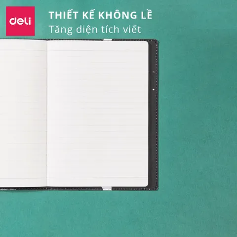 Sổ Tay Ghi Chép Deli Bìa Da Khâu Gáy 96 Trang ZT3296 - Thiết Kế Dễ Thương, Giấy Kẻ Ngang, Chống Thấm, Sản Phẩm Học Tập Chất Lượng