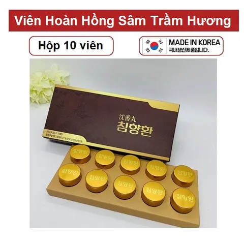 Viên hoàn hồng sâm trầm hương Kyung Nam Hàn Quốc - Thực phẩm bổ sung sức khỏe, tăng cường sức đề kháng, giảm mệt mỏi, hộp 10 viên