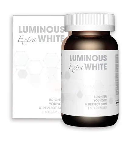 Viên uống hỗ trợ trắng da giảm thâm nám Luminous Extra White - Giúp da sáng khỏe, đều màu, bảo vệ da khỏi tác hại UV - Hộp 60 viên Mỹ