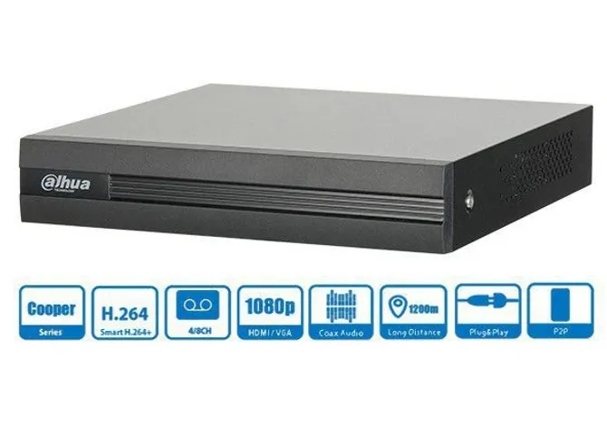 Đầu Ghi Hình 4 Kênh Dahua DH-XVR1A04 - Thiết Bị Ghi Hình Chất Lượng 1080N, Hỗ Trợ Camera HDCVI/IP/TVI/AHD, Điều Khiển Quay 3D