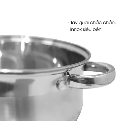 Bộ 3 Nồi Inox 5 Đáy Comet CH36-01 - Chất Liệu Inox 304 Cao Cấp, Thiết Kế Hiện Đại, Dung Tích 1.5L, 3.0L, 5.0L, Bảo Hành Chất Lượng