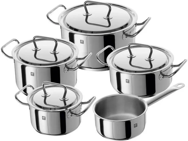 Bộ 5 Nồi Zwilling Twin Classic Cao Cấp - Thép 18/10, Thiết Kế Sigma Sang Trọng, Đun Nấu Tất Cả Các Loại Bếp