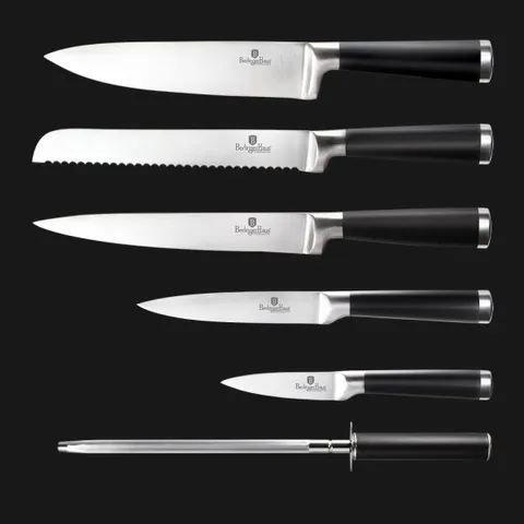 Bộ dao 7 món Berlingerhaus BH2424 - Dao sắc bén bằng thép không gỉ, chỗ để gọn gàng, hoàn hảo cho nhà bếp hiện đại