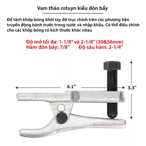 Bộ Dụng Cụ Vam Cảo Rotuyn 5 Chi Tiết - Công Cụ Bảo Dưỡng Sửa Chữa Hệ Thống Lái Chuyên Nghiệp, Chất Lượng Cao
